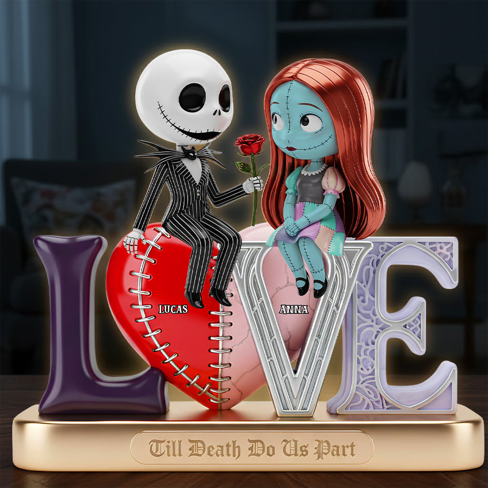 Till Death Do Us Part - Personalized Couple Acrylic Light Box Light Box PopCulturePrints
