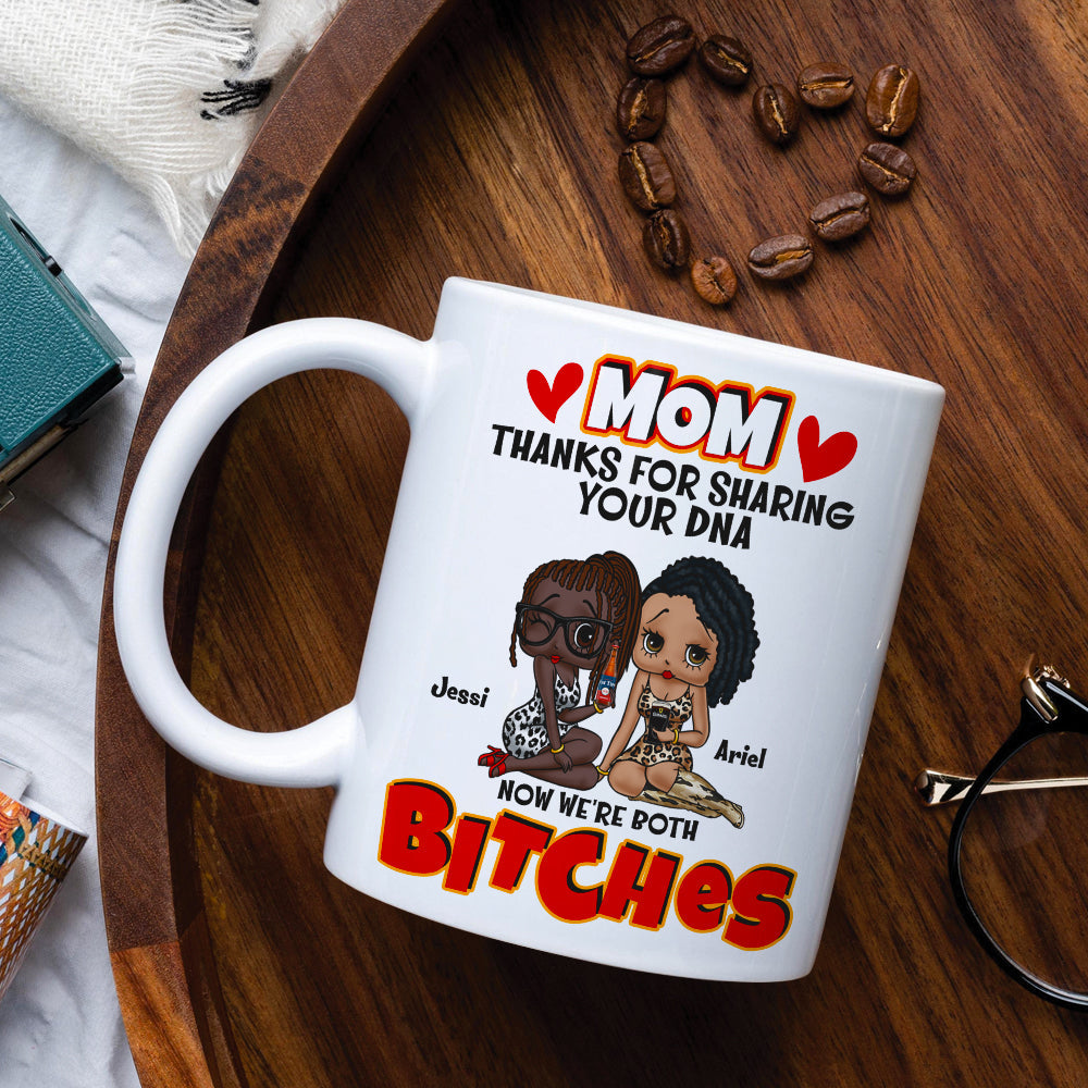 Personalized Mom Coffee Mug - Thanks for Sharing Your DNA Coffee Mug PopCulturePrints