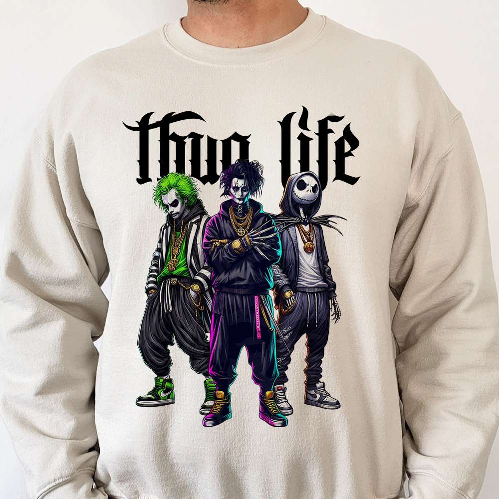 Halloween Street Style Thug Life Horror Fans Sweatshirt