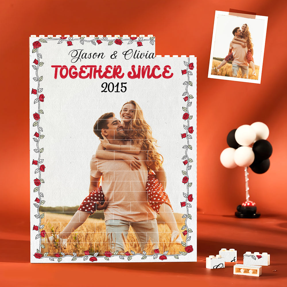 Personalized Together Since Couple Puzzle Building Blocks PopCulturePrints