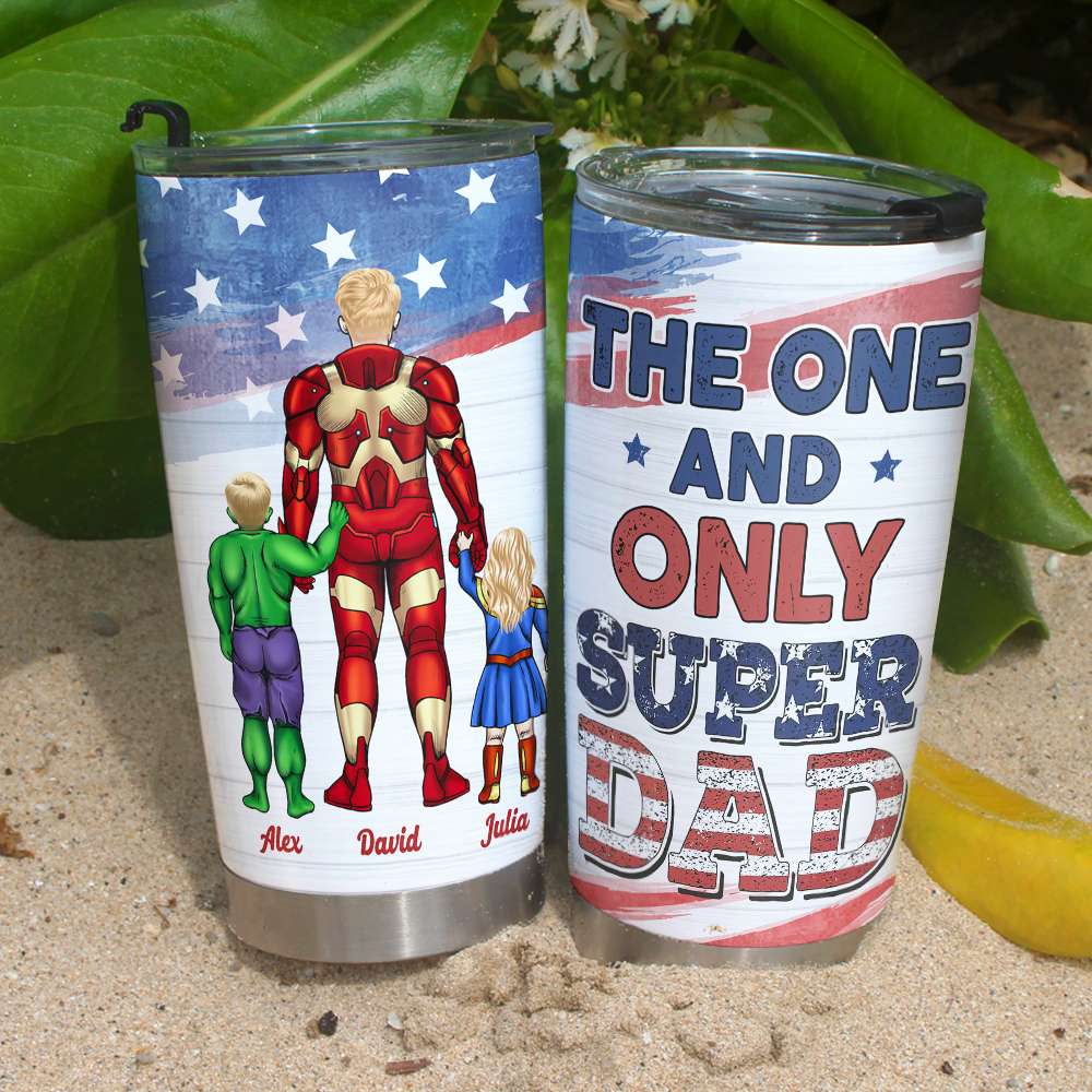 The One And Only Super Dad Personalized Tumbler