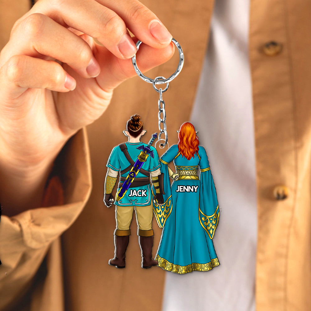 Personalized Couple Keychain - Custom Character Design for Jack & Jenny Keychains PopCulturePrints