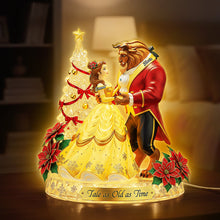 Load image into Gallery viewer, “A Love Story as Old as Time” - Dancing Couple Christmas Custom Shape Acrylic Light Box - Personalized Gifts for Couples Light Box PopCulturePrints
