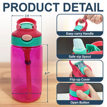 Load image into Gallery viewer, “Stay Hydrated With Style” - Personalized Kids Water Bottle With Straw - Custom Gift for Children Kids Water Bottle With Straw PopCulturePrints
