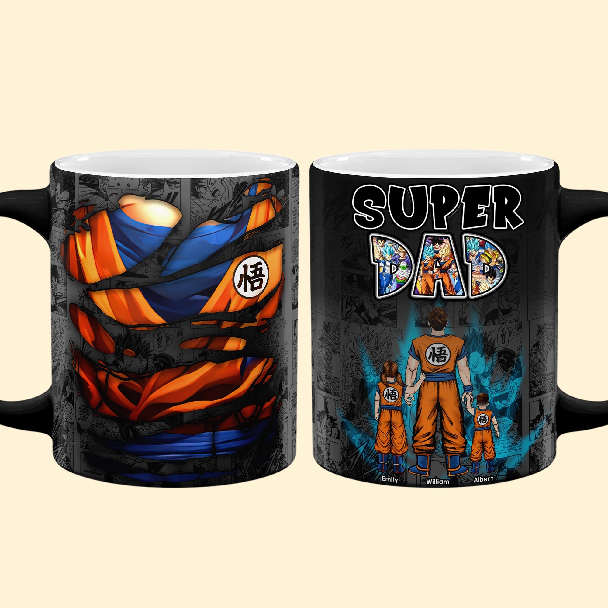 “You’re the Super Dad!” – Customizable Magic Mug - Perfect Gift for Dads and Grandpas Coffee Mug PopCulturePrints