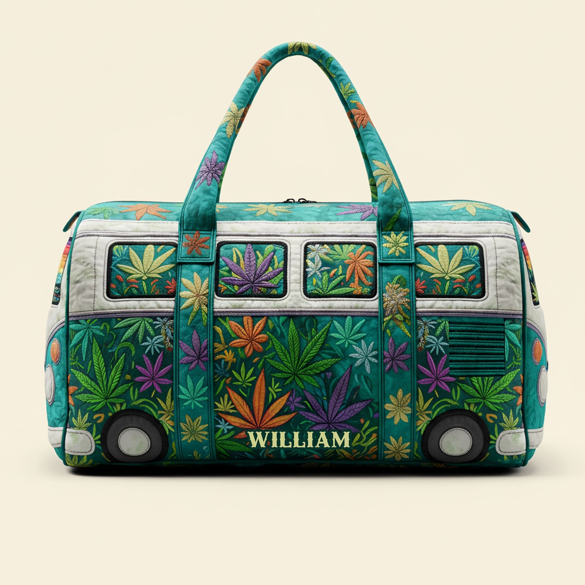 "For the Herb Enthusiast, Celebrate in Style - Personalized Quilted Duffle Bag for Every Occasion" Quilted Duffle Bag PopCulturePrints