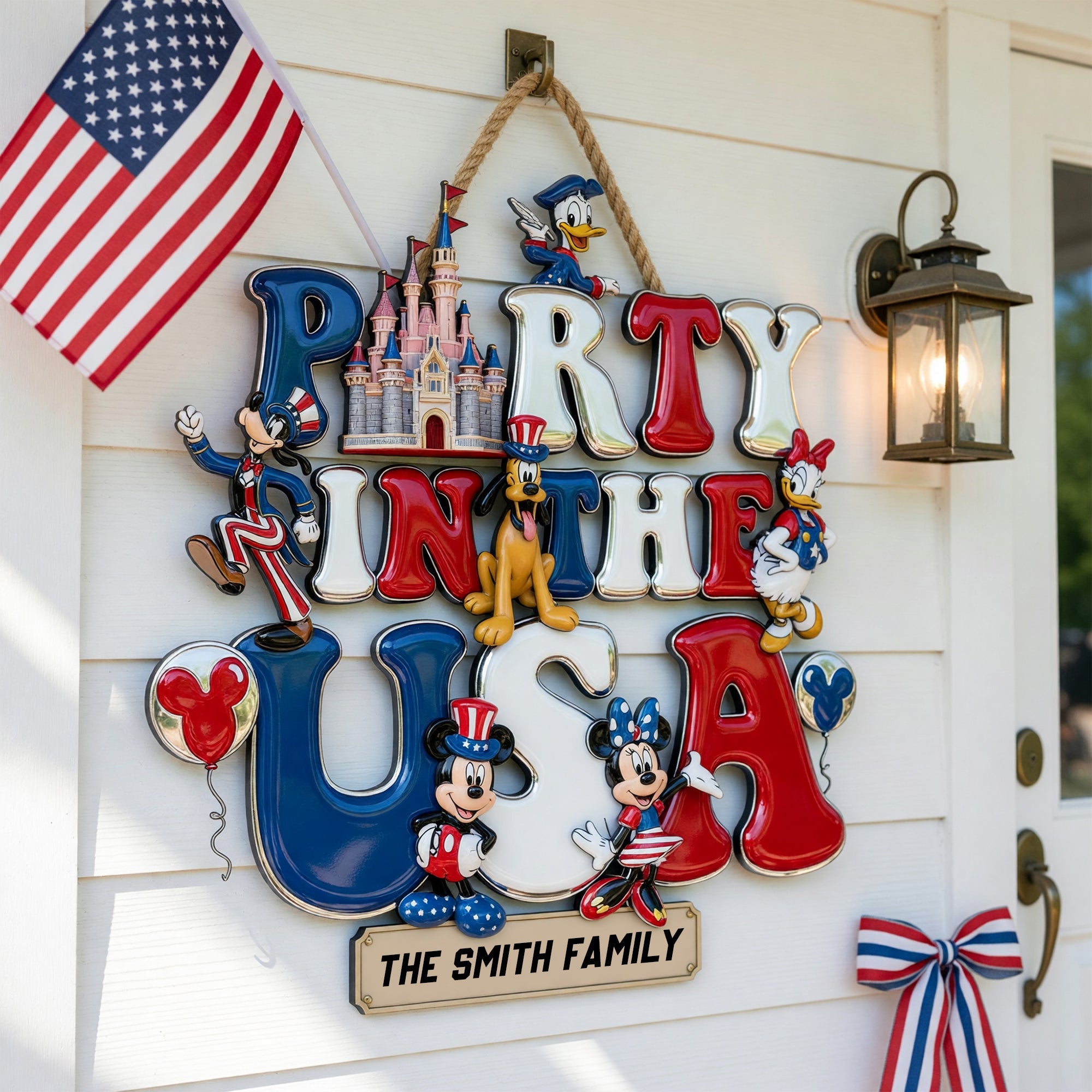 Celebrate the USA: Personalized American Fun Acrylic Sign - Perfect Gift for Patriots