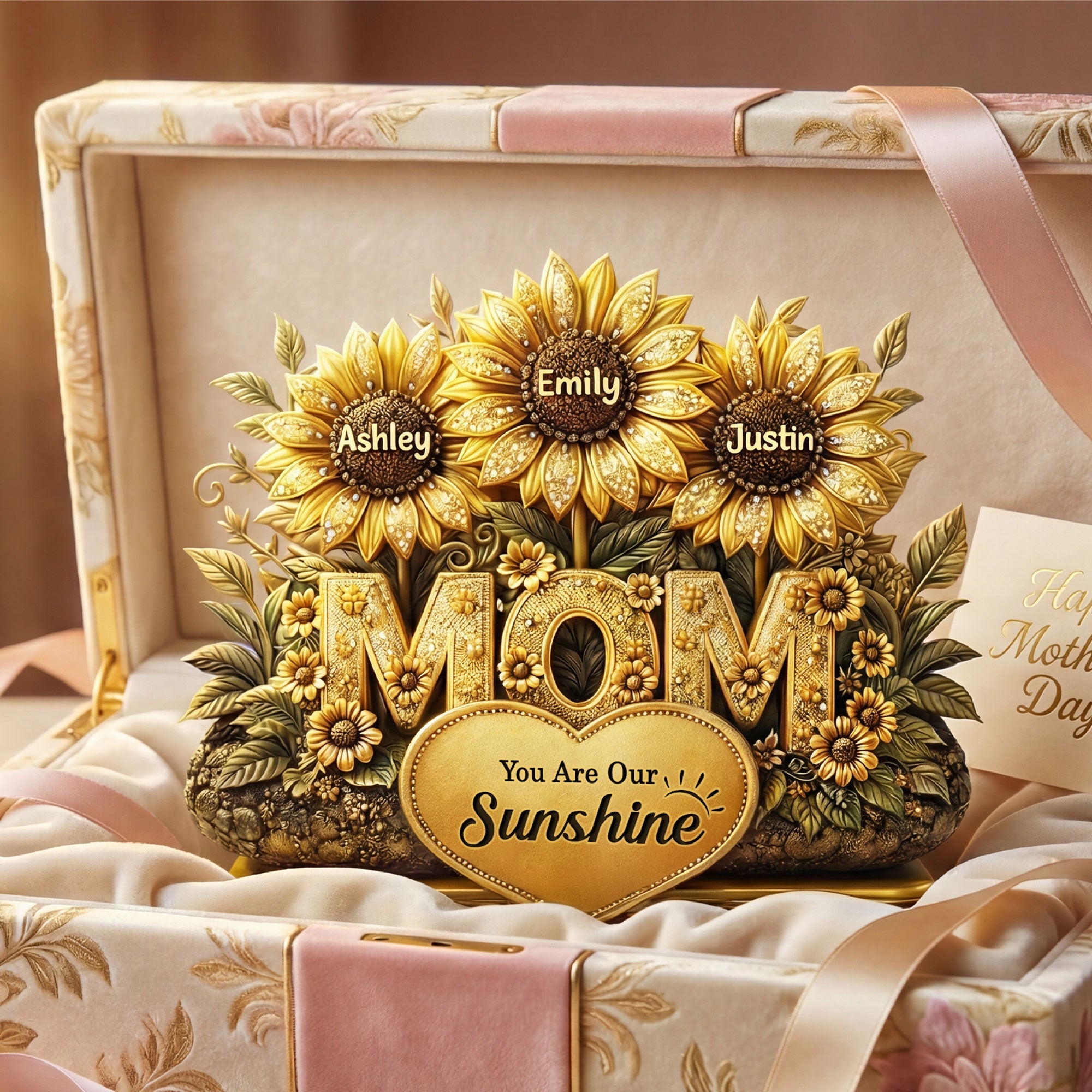 You Are Our Sunshine - Personalized Acrylic Plaque for Mom, Grandma & More Shaped Plaques PopCulturePrints