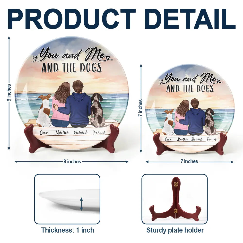 You And Me And The Dogs - Custom Personalized Ceramic Plate Ceramic Plate PopCulturePrints