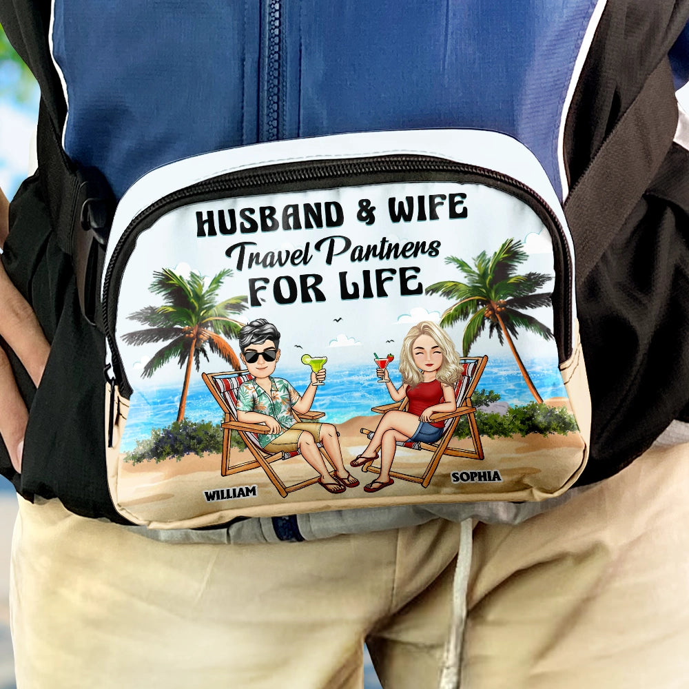 Travel Partners For Life - Personalized Crossbody Belt Bag Crossbody Belt Bag PopCulturePrints