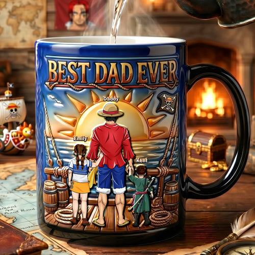 “Best Dad Ever” - Personalized Magic Mug for Dads and Grandpas Coffee Mug PopCulturePrints
