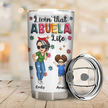 Load image into Gallery viewer, Livin&#39; That Grandma Life - Personalized 3D Inflated Effect Tumbler - Perfect Gift for Grandma Tumbler PopCulturePrints
