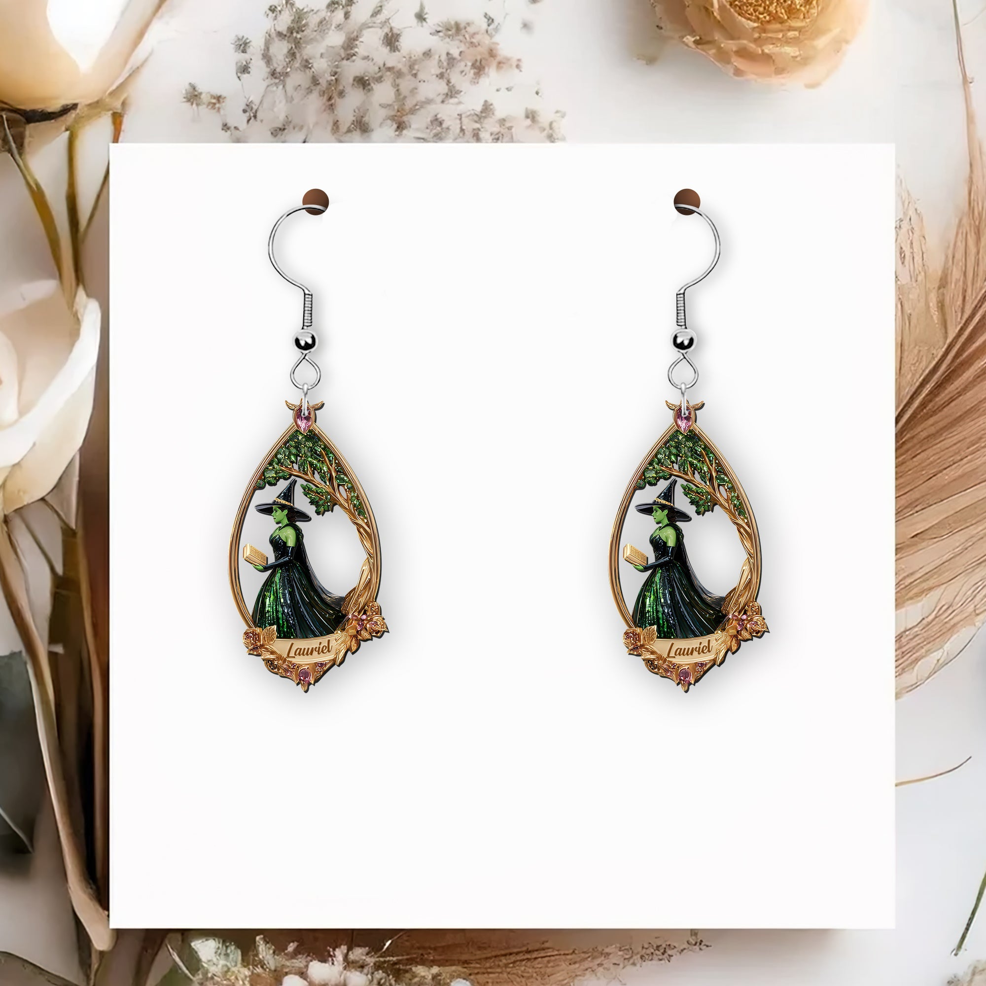 “Embrace Your Inner Musician” - Mystic Sisters Earrings, Personalized Gift for Music Fans Earrings PopCulturePrints