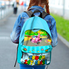 Load image into Gallery viewer, Personalized 'Ready to Crush' Backpack for Kids - Racing Theme Backpack PopCulturePrints
