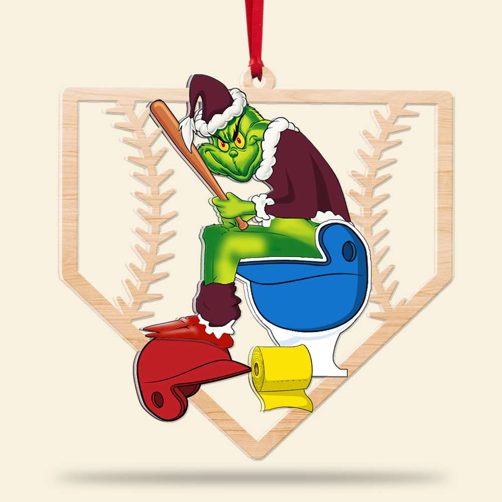Playful Baseball Christmas Ornament for Fans Ornament PopCulturePrints