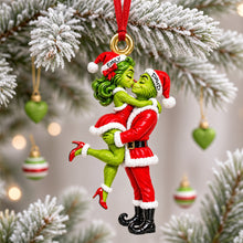 Load image into Gallery viewer, Mischievous Kissing Duo Christmas Ornament - Personalized Gifts For Couple 05tydh091026 Ornament PopCulturePrints
