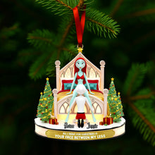Load image into Gallery viewer, All I Want For Christmas Is Your Face Between My Legs - Naughty Spooky Couple Ornament Ornament PopCulturePrints
