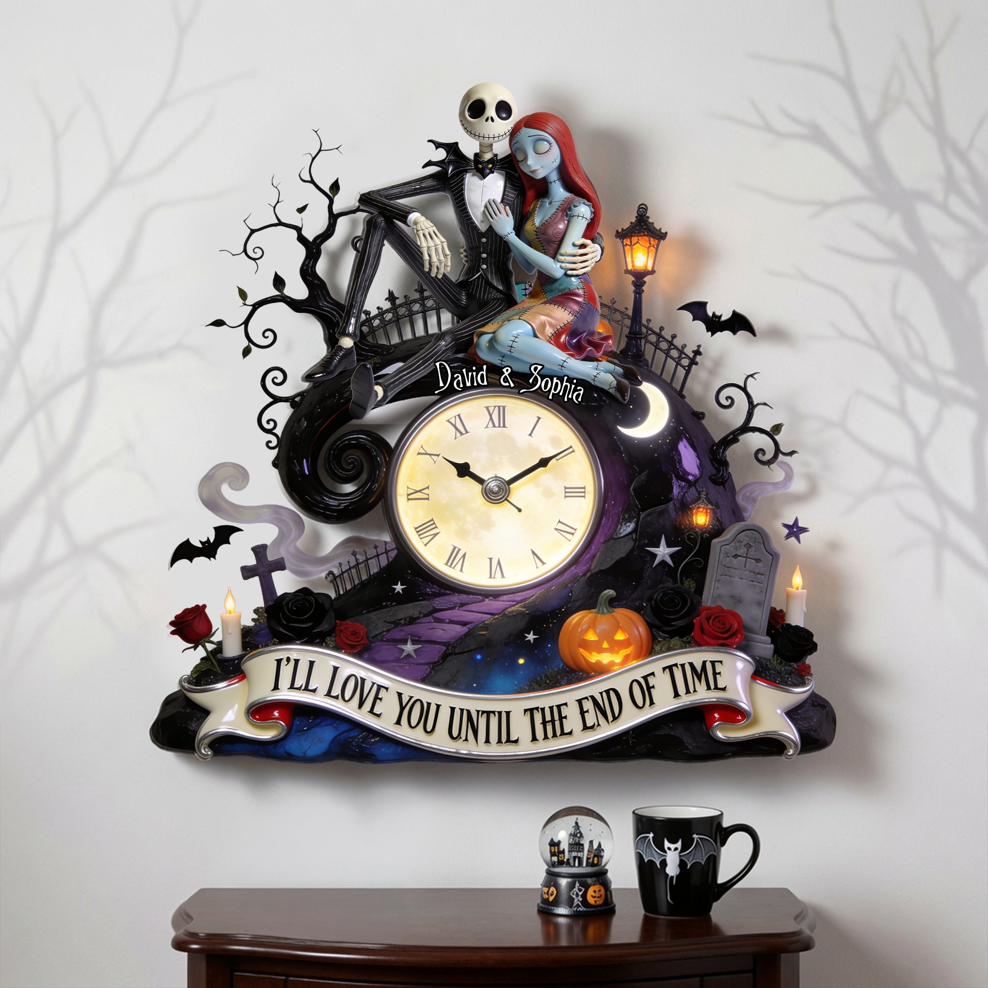 Endless Love Acrylic Hanging Wall Clock - Personalized Gifts For Couple 05PGLU140726 Hanging Wall Clock PopCulturePrints