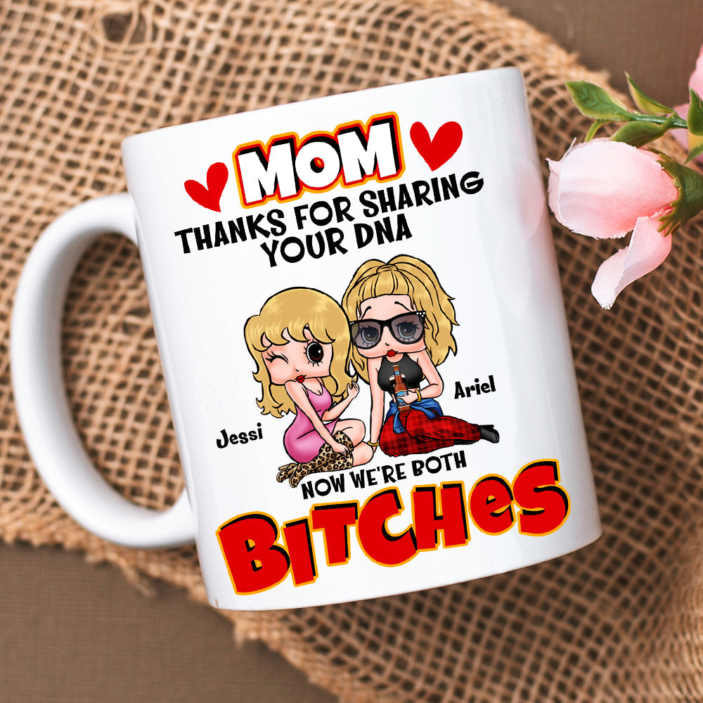Personalized Mom Coffee Mug - Thanks for Sharing Your DNA Coffee Mug PopCulturePrints