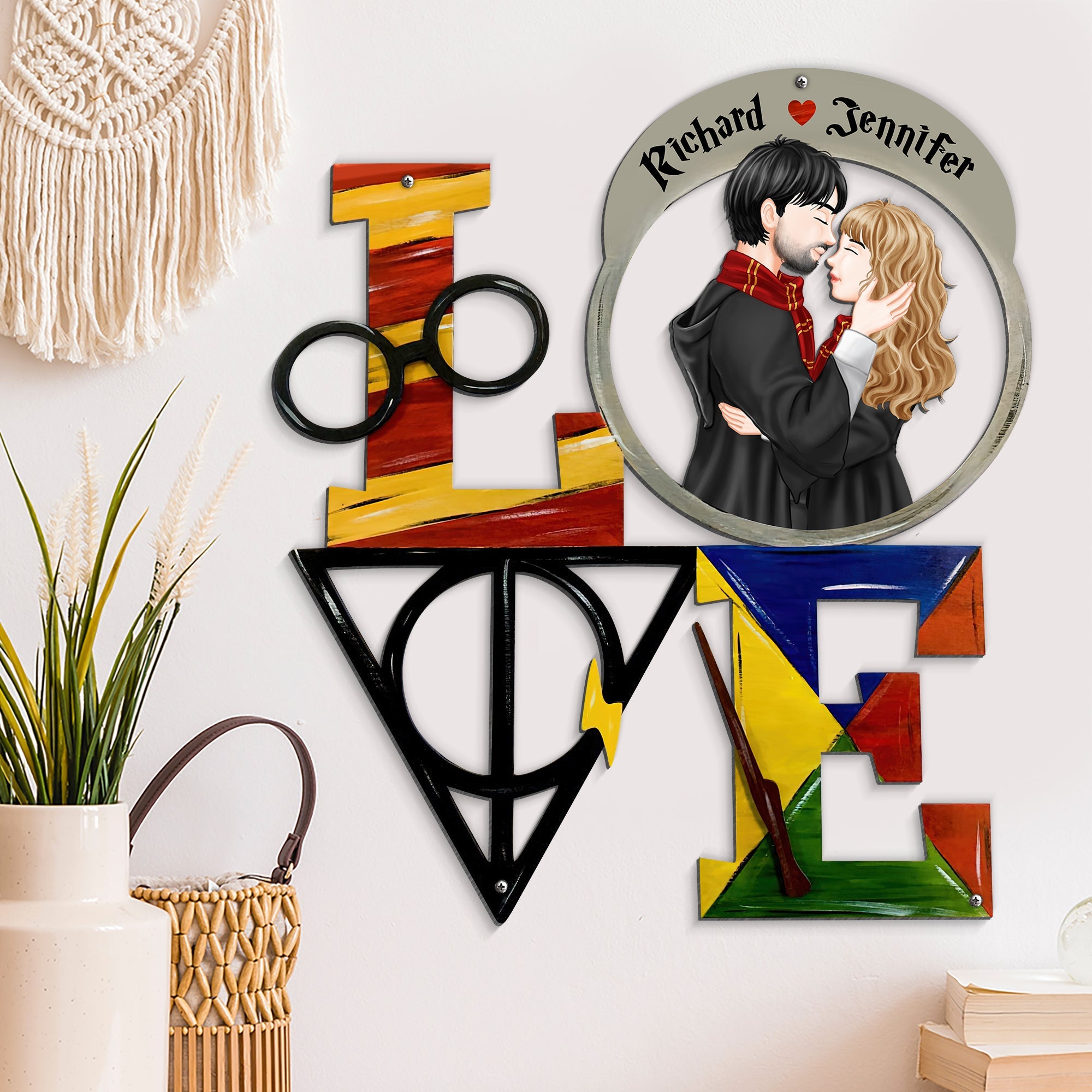 Harry Potter Themed Customized Love Wall Art