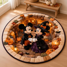 Load image into Gallery viewer, Spooky Little Mouse Round Mat - Personalized Halloween Gift for Couples
