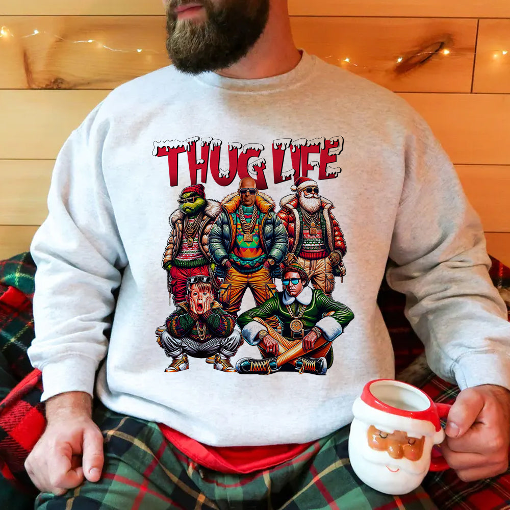 Thug Life Christmas Sweatshirt for Pop Culture Fans