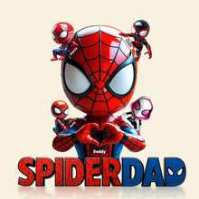 Load image into Gallery viewer, “With great power comes great responsibility” – Masked Hero Dad Plaque - Personalized Gifts for Dads and Grandpas Shaped Plaques PopCulturePrints
