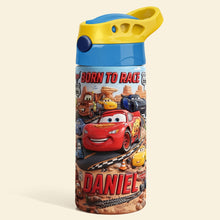 Load image into Gallery viewer, Born To Race - Personalized 12oz Kid Tumbler for Back To School
