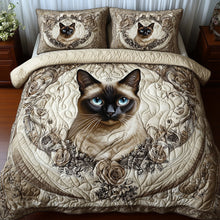 Load image into Gallery viewer, Siamese Cat Lovers Quilt Bedding Set - Purrfect Gift for Cat Enthusiasts Blanket PopCulturePrints

