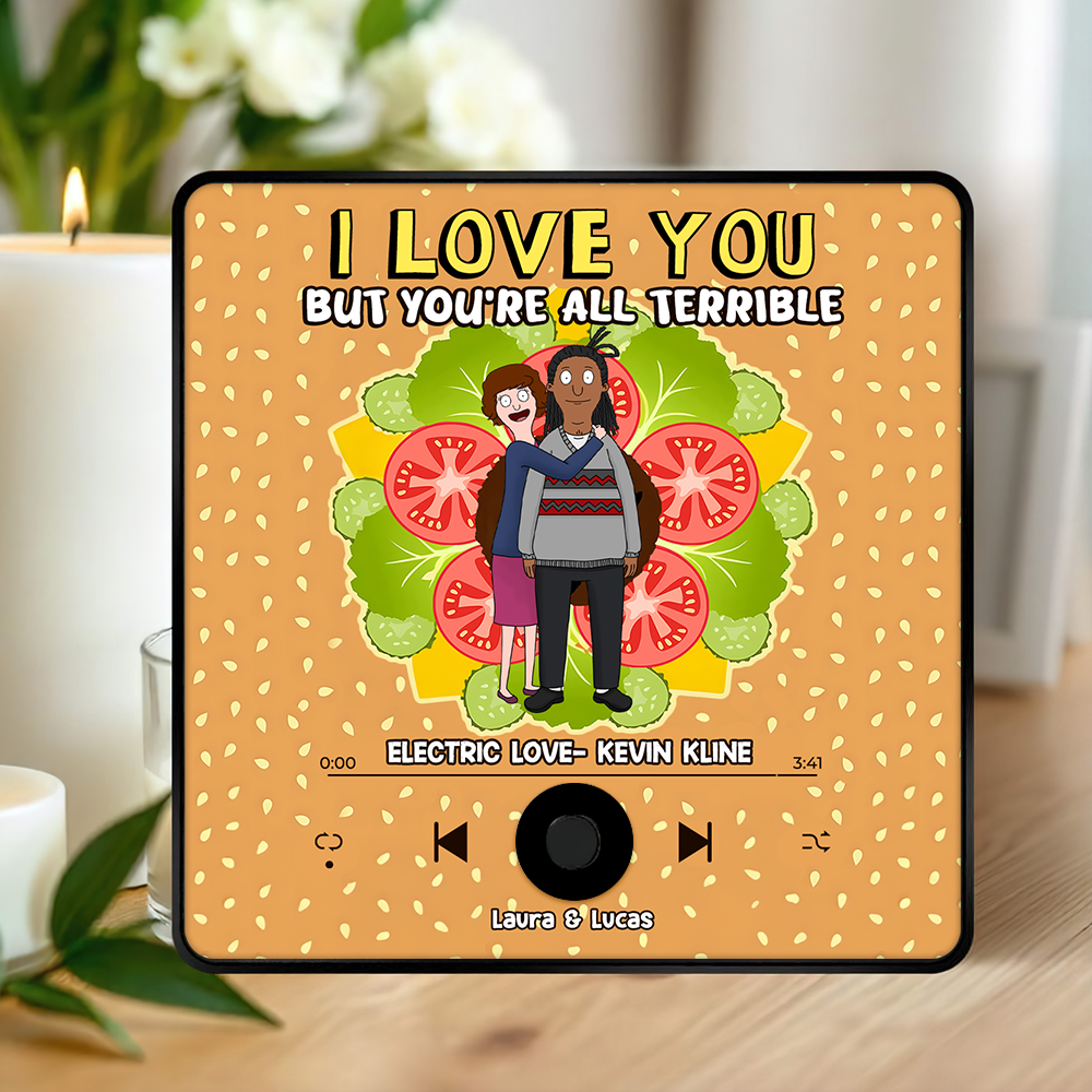 Personalized Cartoon Lover Fridge Magnet - Electric Love Theme Fridge Magnet PopCulturePrints