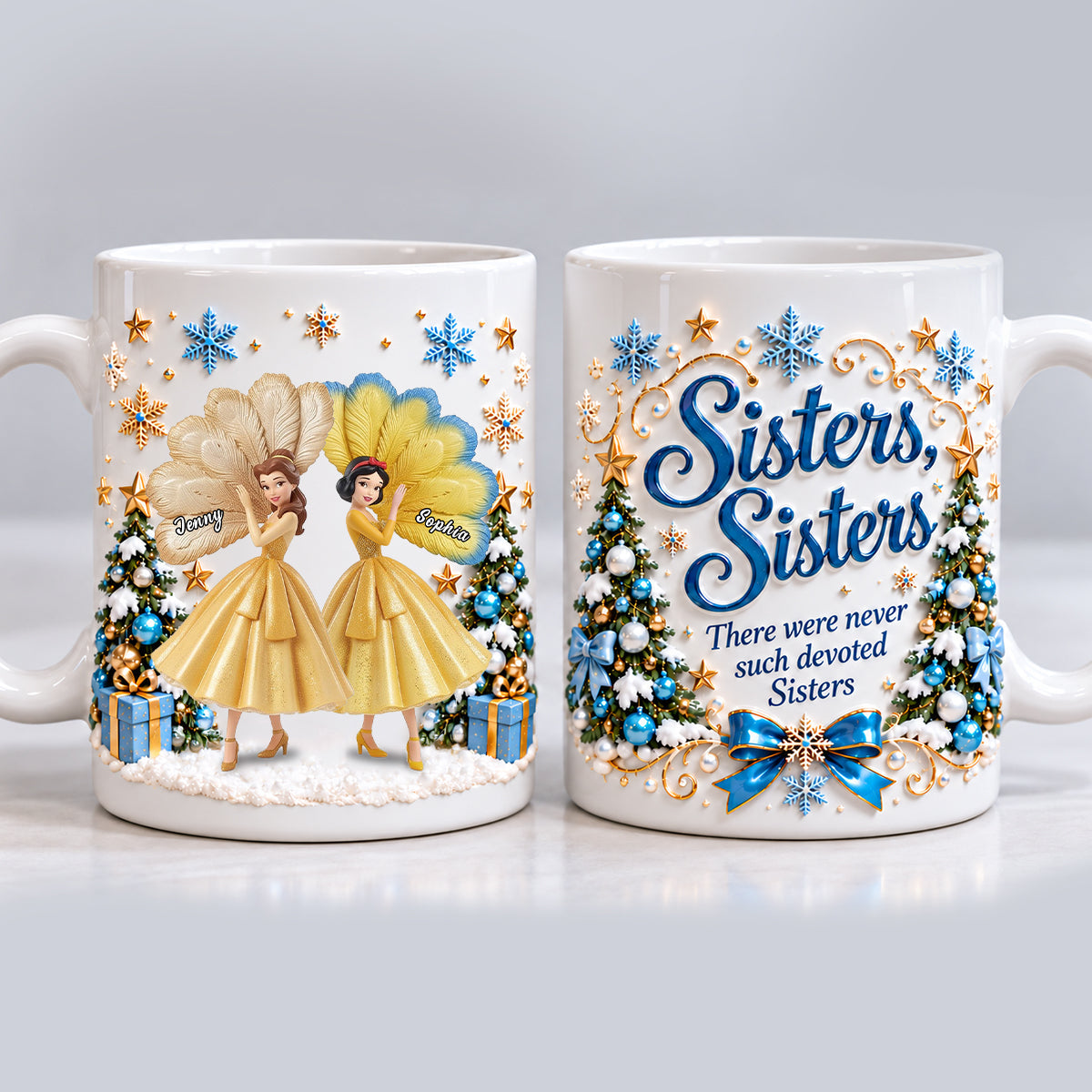 Sisters, Sisters - Personalized Coffee Mug for Best Friends and Sisters