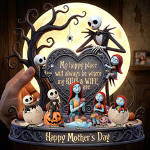 Load image into Gallery viewer, "My happy place will always be where my kids &amp; wife are" - Best Mom Ever Acrylic Light Box - Personalized Gifts for Mother’s Day Light Box PopCulturePrints

