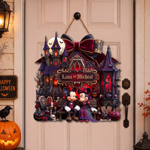 Load image into Gallery viewer, "Love is in the Spooky Air" - Personalized Halloween Acrylic Sign for Couples
