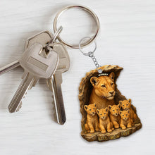 Load image into Gallery viewer, &quot;Best Mom Ever with Her Cubs - Personalized Keychain for Mom&quot; Keychains PopCulturePrints
