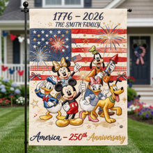 Load image into Gallery viewer, Celebrate Freedom Together - Personalized 250th Anniversary Garden Flag for Families Garden Flag PopCulturePrints
