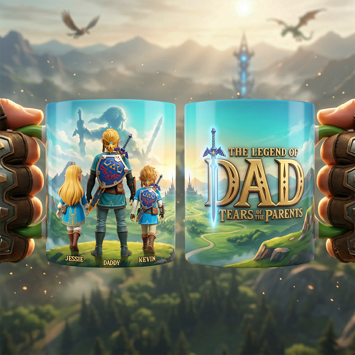 The Legend of Dad - A Custom Adventure Mug for Dads Coffee Mug PopCulturePrints