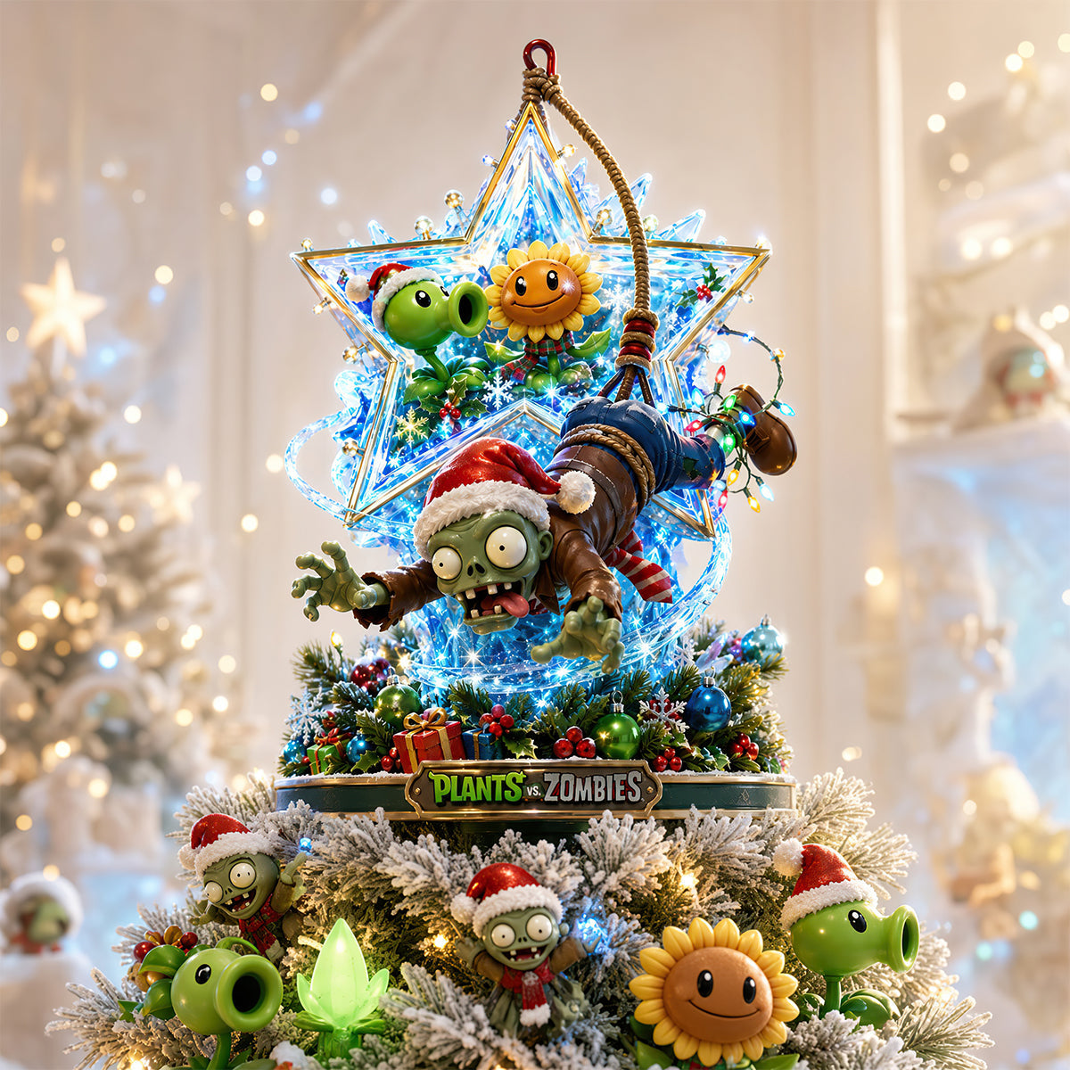 "Bring Joy to Your Holidays!" - Custom The Star Thief Tree Topper - Personalized Gift for Gamers, Kids, and Holiday Enthusiasts