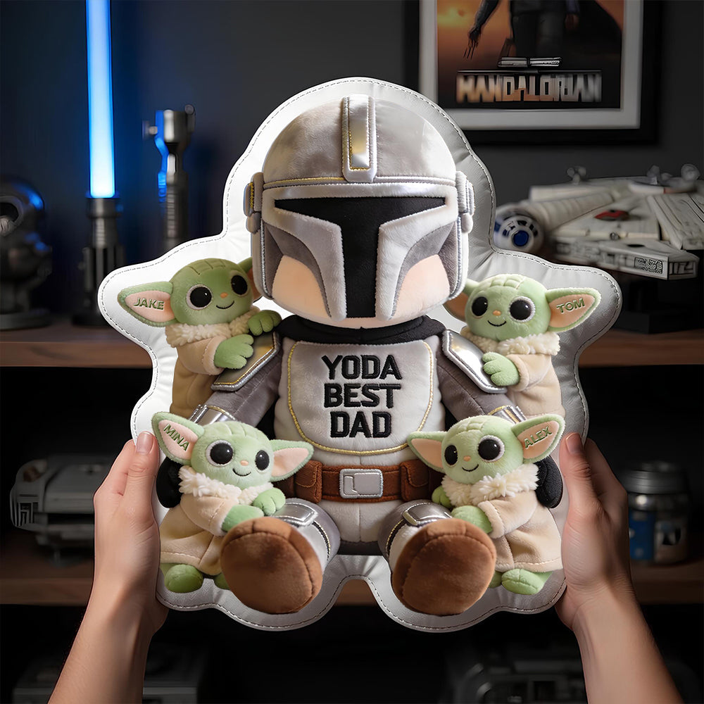 “Yoda Best Dad” – Custom Shape Pillow for Dads, Personalized Gift for Every Occasion Pillow PopCulturePrints