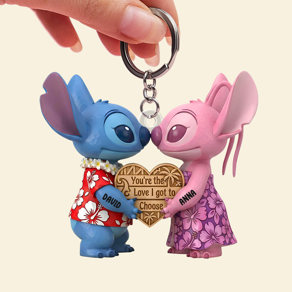 You're the Love I Got to Choose - Kissing Couple Acrylic Keychain | Personalized Gifts for Couples Keychains PopCulturePrints