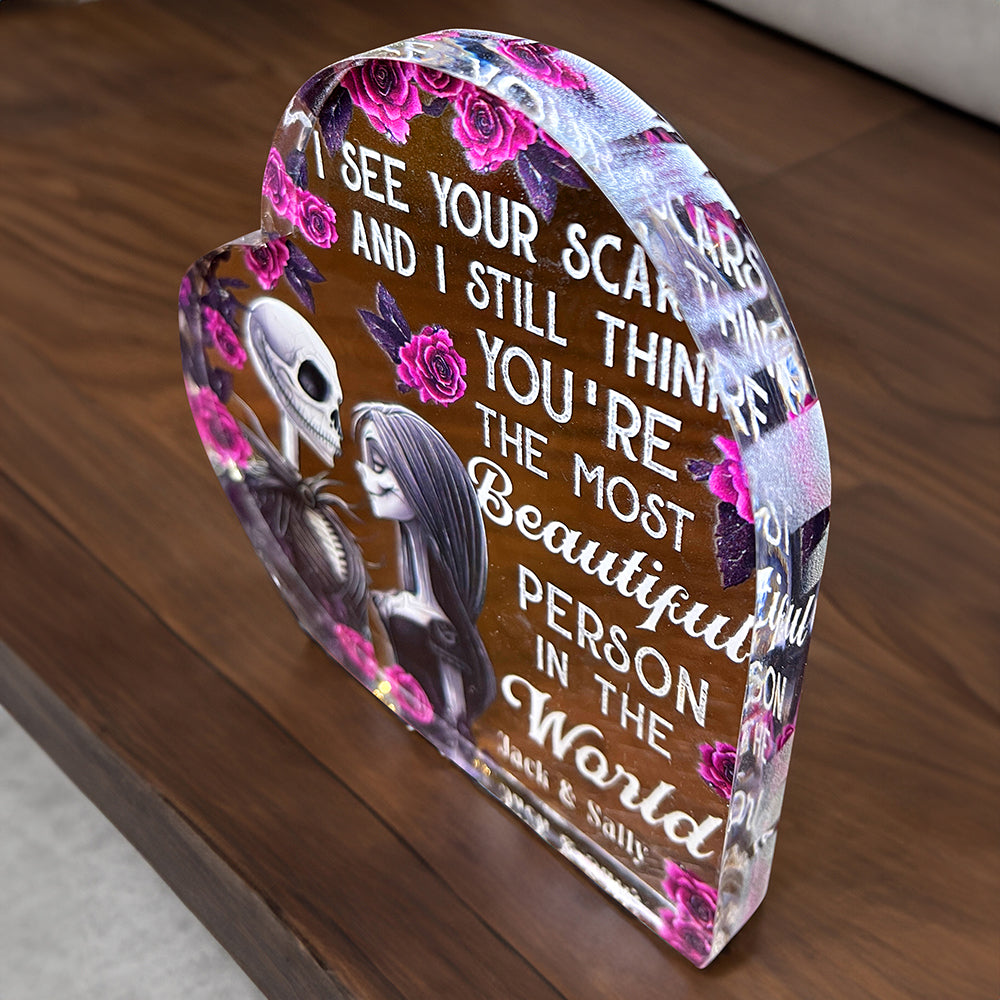 Personalized Couples Plaque - You're The Most Beautiful Person Shaped Plaques PopCulturePrints