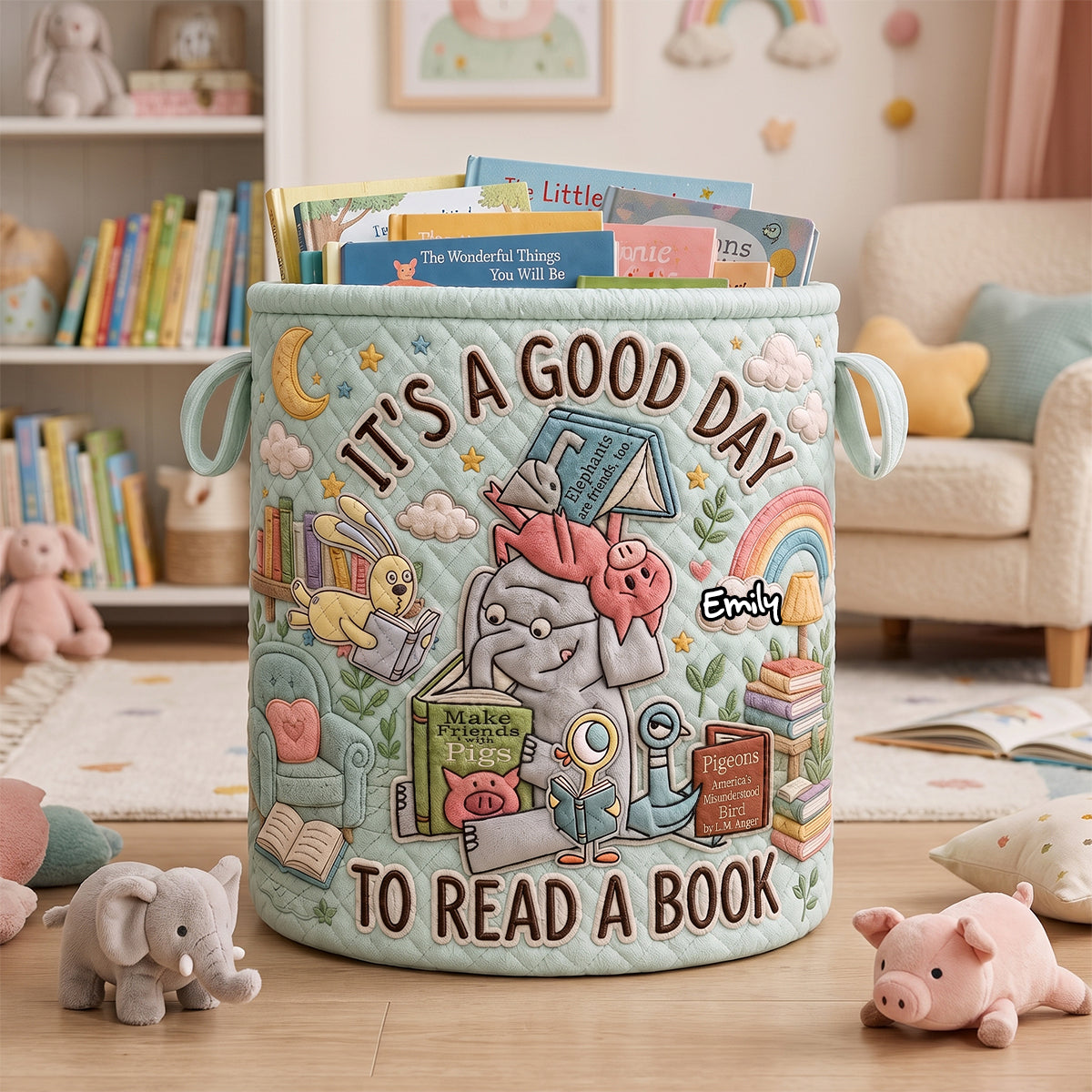 Cozy Reader Laundry Basket - Personalized Gifts 02nadh170726 Laundry Basket PopCulturePrints