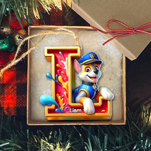Load image into Gallery viewer, Personalized Christmas Ornament for Dog Lovers - Letter &#39;L&#39; Ornament PopCulturePrints
