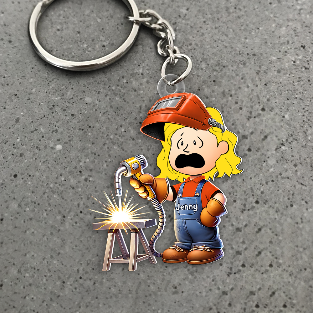 Personalized Welder Keychain - Custom Gift for Welding Enthusiasts Keychains PopCulturePrints