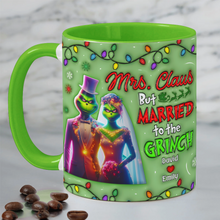 Load image into Gallery viewer, Personalized Christmas Mug for Couples - Greenmonster Theme &amp; Valentine&#39;s Day Gifts Coffee Mug PopCulturePrints
