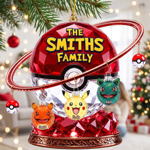 Load image into Gallery viewer, “Celebrate Family Togetherness” - Personalized Creature Family Christmas Ornament
