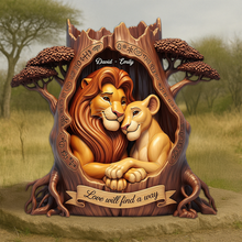 Load image into Gallery viewer, Love Will Find a Way - Personalized Couple Acrylic Plaque Shaped Plaques PopCulturePrints
