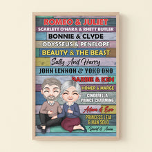 Load image into Gallery viewer, Personalized Elderly Couple Canvas Print - Unique Gift Idea Poster &amp; Canvas PopCulturePrints
