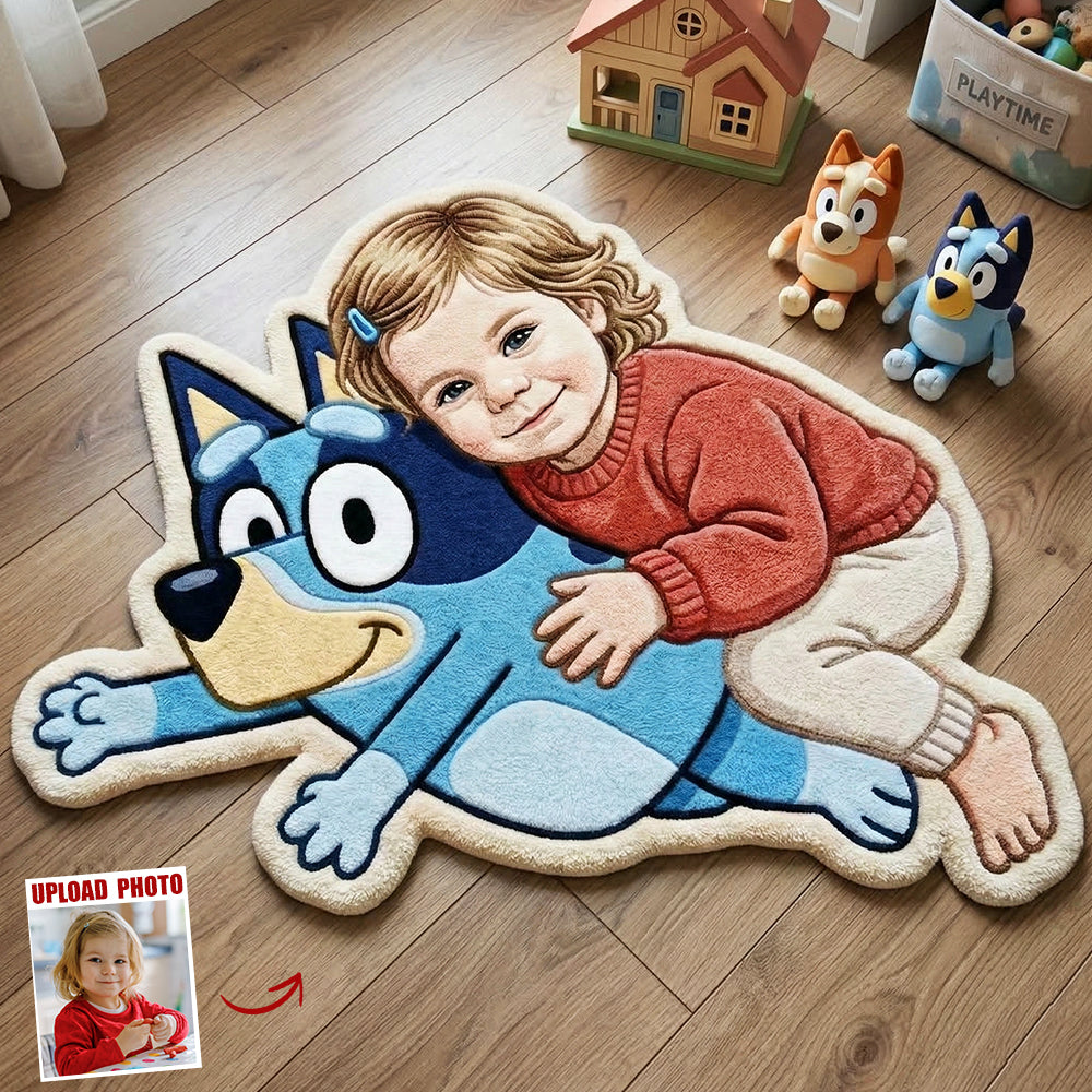 “Bring Joy Home!” - Custom Photo Custom Shape Doormat - Personalized Gifts for Kids and Parents