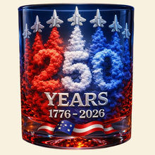 Load image into Gallery viewer, Celebrate Freedom: Customizable 250th Anniversary Round Glass - Perfect Gifts for Patriots Glass PopCulturePrints
