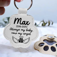 Load image into Gallery viewer, “Always my baby, now my angel” - Personalized Pet Hair Storage Keychain - Gift for Pet Lovers, Memorial Keepsake Keychains PopCulturePrints
